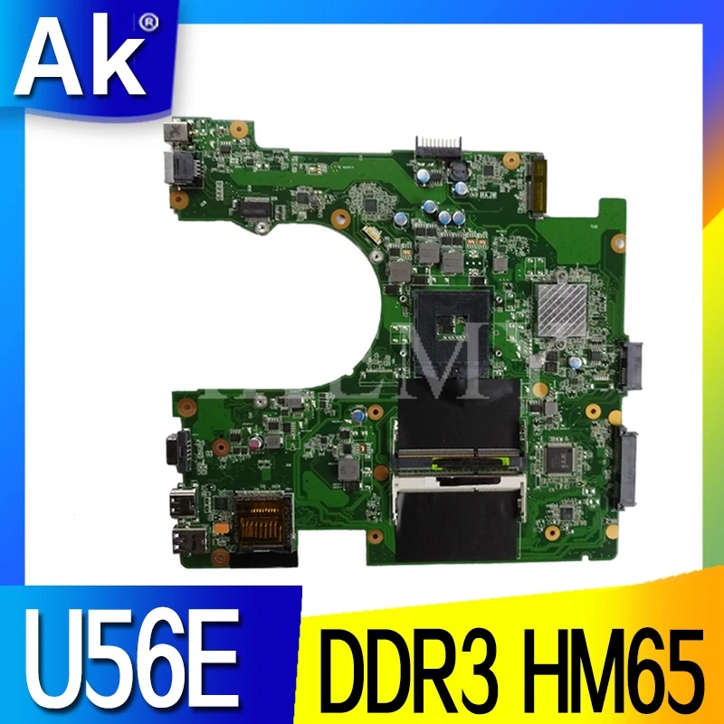 

U56E mainboard For Asus U56E U56 DDR3 HM65 laptop motherboard Test work 100% original