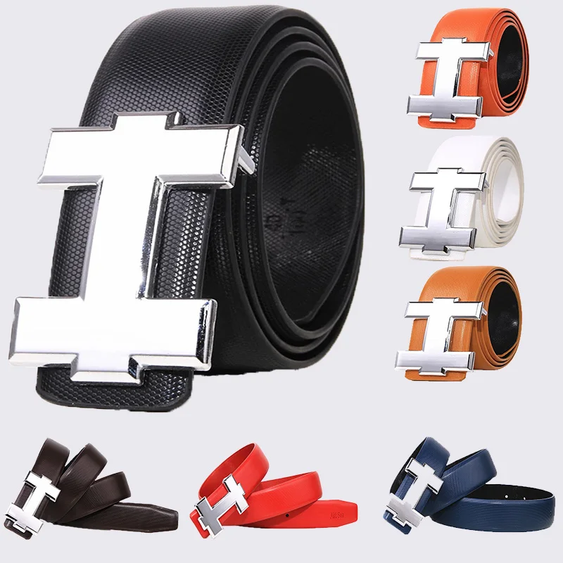 Luxury Designer Brand Belts Men Youth High Quality Leather Women Belt Accessories for Teens Jeans Waistband Real leather 3.3cm