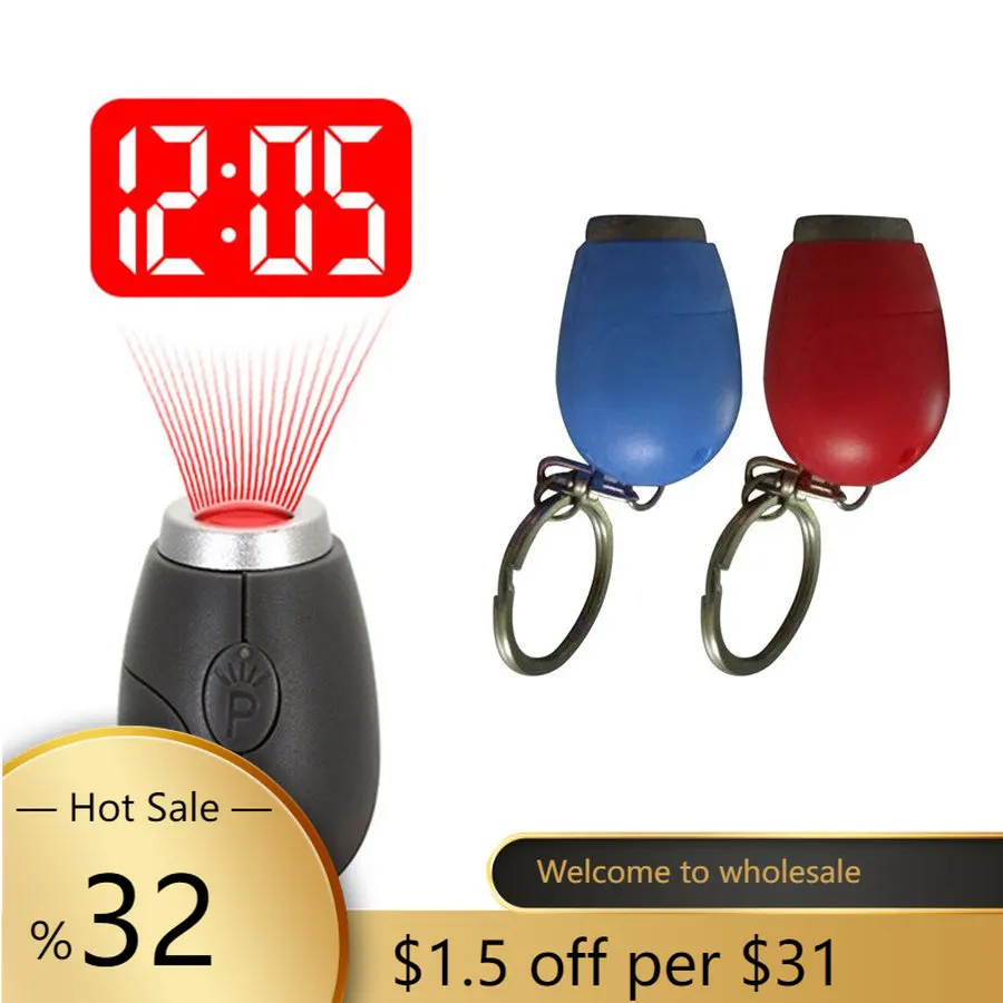 

Мини Цифровые часы с проекцией, портативные светодиодные настенные часы с проекцией времени на потолок, волшебный ночсветильник, электронн...