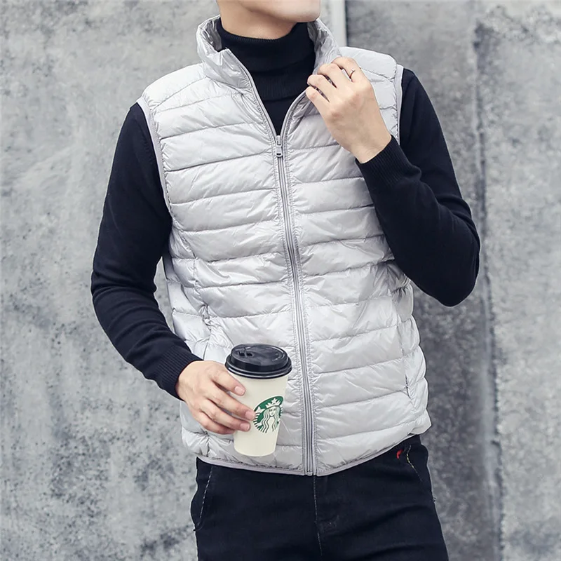 Fashion Brand Men Down Vest Coats New Winter Casual Sleeveless Lightweight Down Duck Vest Coats Male coat men 2022 men vests