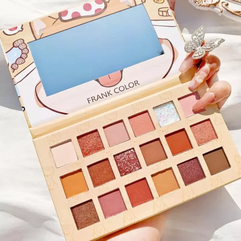 

NEW2023 Fashion Matte Eyeshadow Palette 18Color Glitter Eyeshadow Long Lasting Waterproof Makeup Pallet Shimmer Potato Eyeshadow