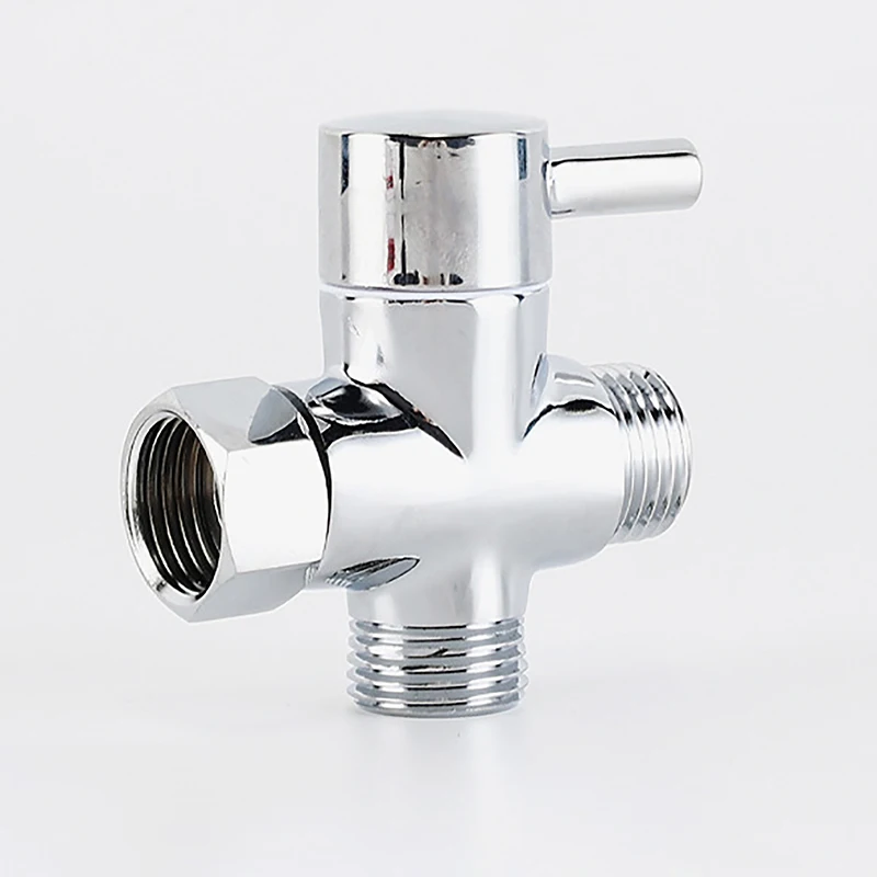 

4 Points Quick Shower Faucet Diverter T Adapter With Shutoff Valve T Adapter 3 Way Valve For Handheld Toilet Bidet Spray