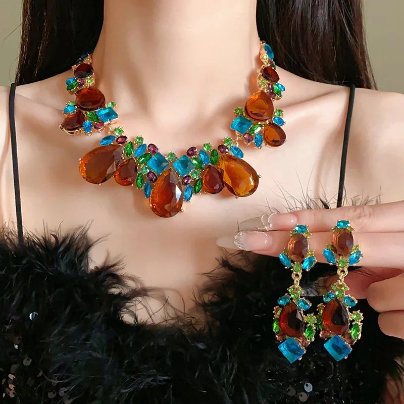 Ожерелье NISHIZAWA в ретро стиле с каплевидной подвеской индивидуальная массивная