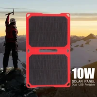 10w solar panel plate cell charger bag dual usb waterproof for hiking camping iphone samsung mobile phone power bank charging