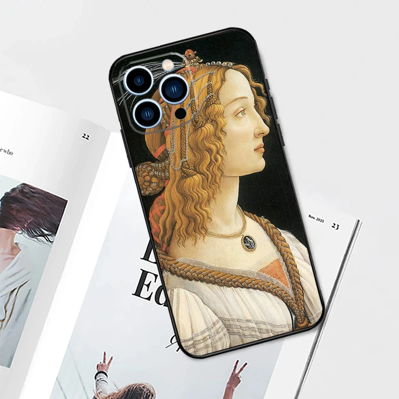 Чехол Sandro botticelli Renaissance Art для iPhone 17 Pro Max 11 14 15 16 Pro Max 12 13 mini 16 Plus 16e 17 Air Phone Cover (art.: 3920d24c87fdd) - 3920d24c87fdd