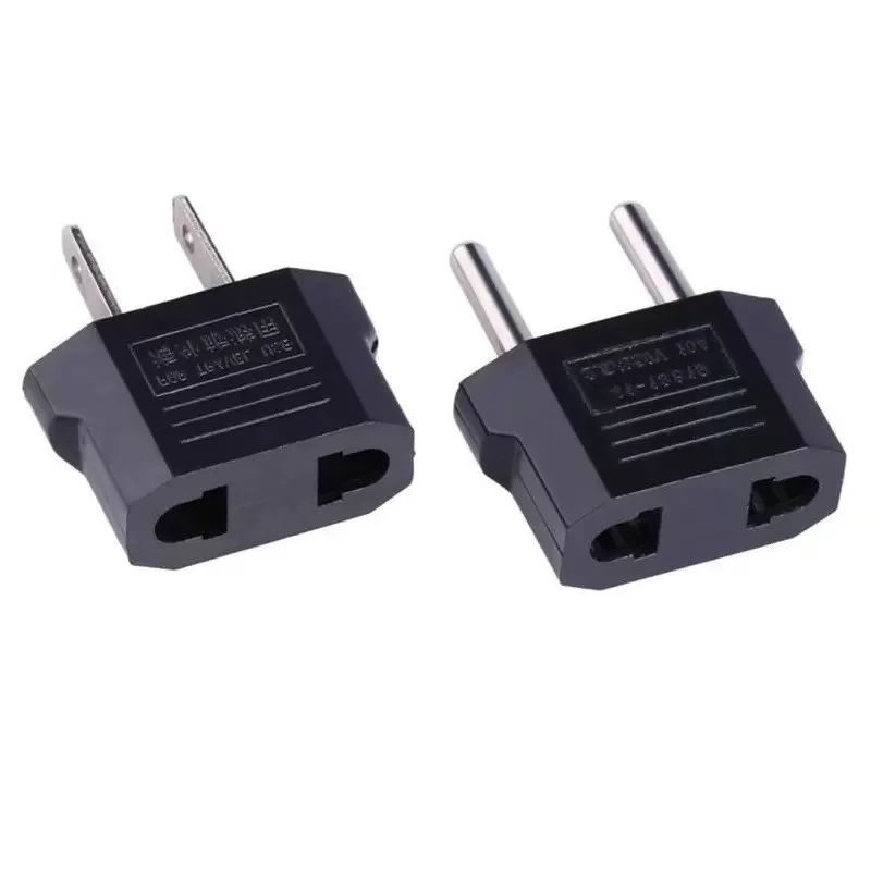 1000PCS US To EU Plug Power Adapter Black Travel Power Plug Adapter Converter Wall Charger Socket US to AU EU to US AU to US