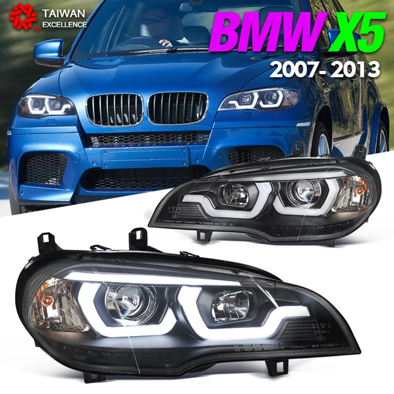 Купи Headlight For BMW X5 E70 LED Headlights 2007-2011 Head Lamp Car Styling DRL Signal Projector Lens Automotive Accessories Front за 32,340 рублей в магазине AliExpress