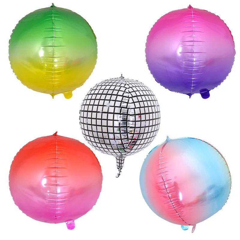 

22inch Laser Ball Balloon 4D Large Inflatable Sphere Aluminum Foil Balloon Birthday Party Wedding Decorations