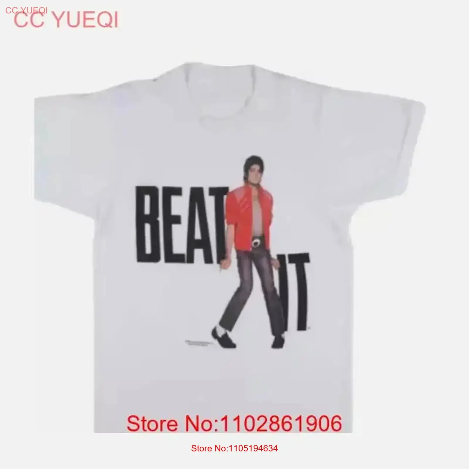 Фото Винтажная футболка 1984 года с Майклом Джексоном Beat IT, товары для фанатов S 5XL, винтажная стираная графика, модная дизайнерская одежда для дома, мягкая одежда №1