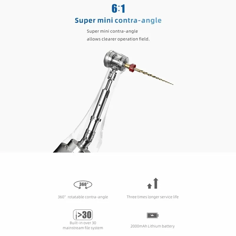 Фото Woodpecker Endo Smart + Стоматологический эндомотор для лечения корневых каналов, бесщеточный эндодонтический аппарат. №5