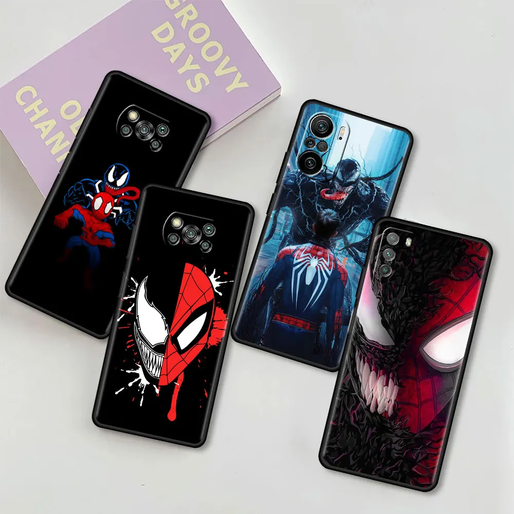 

Spider-Man Marvel Comics Case For Xiaomi Mi Poco X3 NFC M3 Pro F3 GT M4 F1 X2 11T Lite Note 10 10T 9T Silicone Shell Phone Cover
