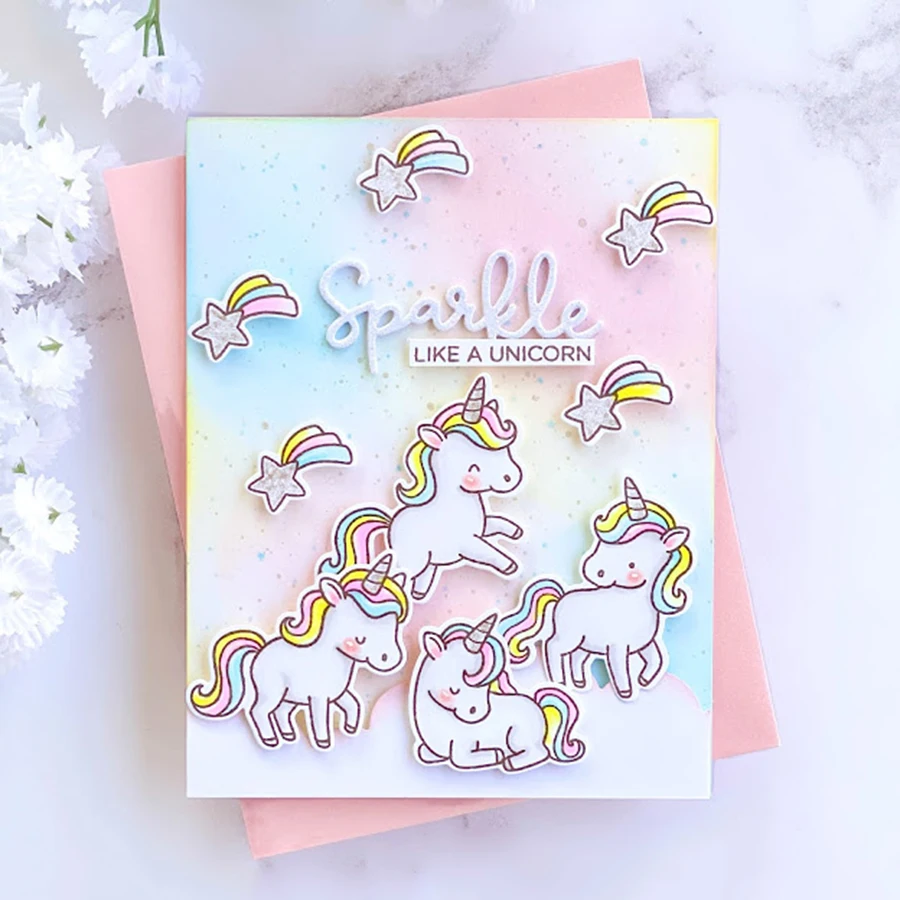 Металлические штампы и в виде единорога сказки для скрапбукинга фотоальбома