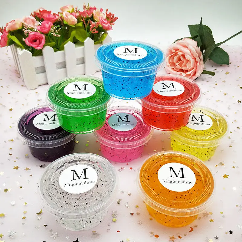 

110ml Crystal Fluffy Slime Supplies Foam Ball Beads Cotton Putty Soft Clay Polymer Diy All Charms For Slime Antistress Kids Toys