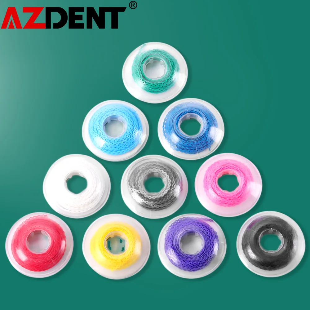 

10Pcs/Pack Dental Orthodontic Power Chain Rubber Band Length 15 Feet