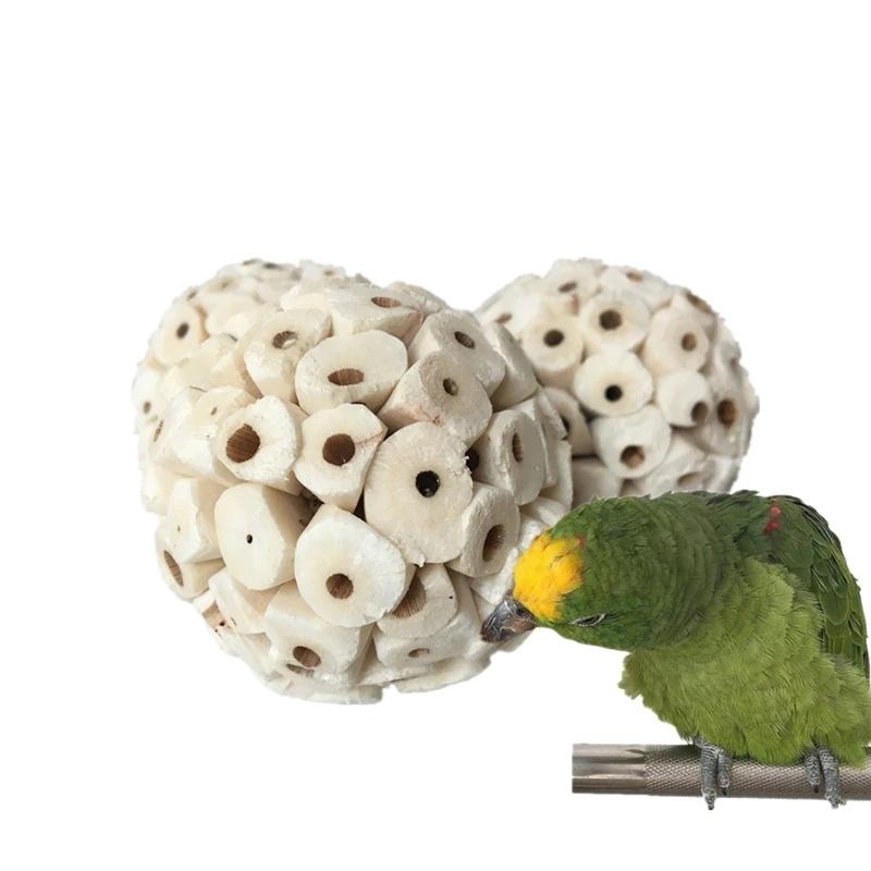 

3/6 Count Hamster Chew Toy Sola Foraging Balls 6cm/2.36in Diameter Sola Plant Ball Soft Shreddable Bird Toys for Conure Peony