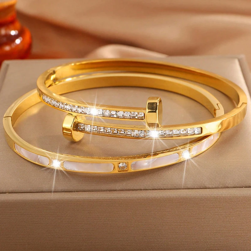 FEEHOW браслет из 2 предметов золотой змеевидной серии для женщин золотые браслеты