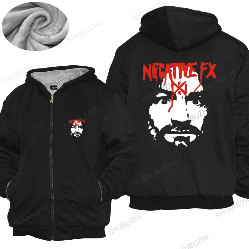 

Mens winter cotton warm coat Negative FX v3 thick hoody shubuzhi hardcore punk powerviolence unisex hoodie casual zipper