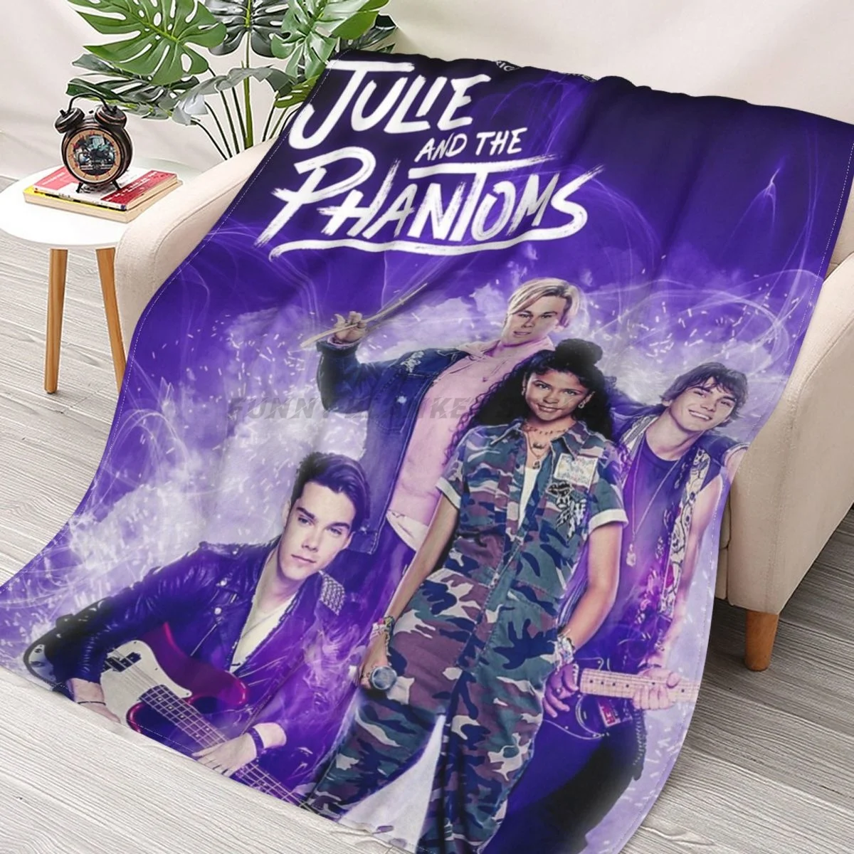 

Julie And The Phantoms II Throws Blankets Collage Flannel Ultra-Soft Warm picnic blanket bedspread on the bed