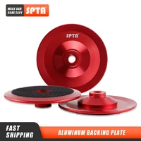 spta 5inch aluminum backer pad hook loop backing plate holder with arbor m14 for 125mm polishing pad car rotray polisher
