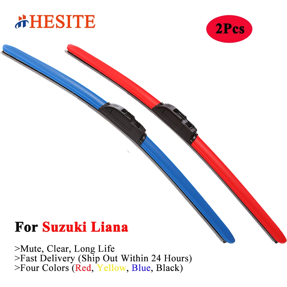 

HESITE Colorful Windshield Wiper Blades For Suzuki Liana Automatic RXI OLX Hatchback Wagon Car Models 2004 2005 2006 2007 2015