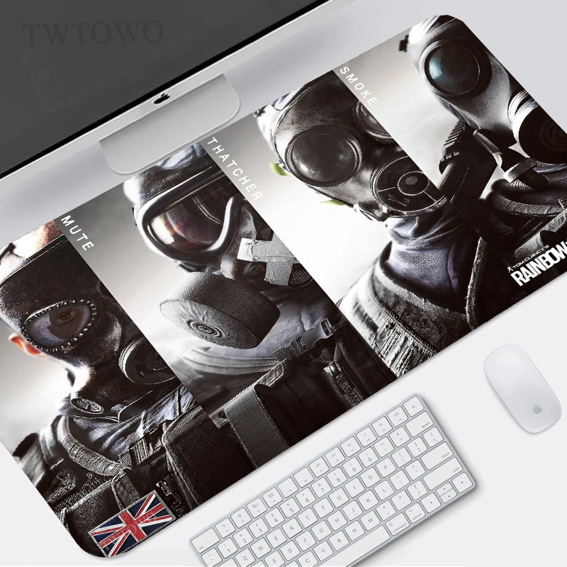

Игровой коврик для мыши Rainbow Six осада, большой новый коврик для мыши XL, настольные коврики XXL, противоскользящий ковер для офиса, Настольный К...