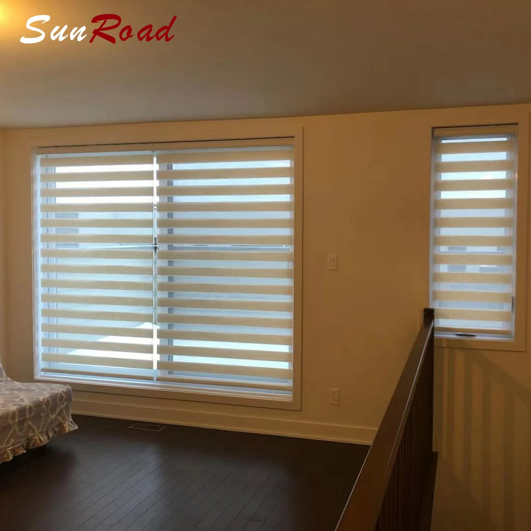 

Sunraod Custom Size Zebra Blinds SSunscreen Blinds Semi Blackout No Screw Blinds High Quality Environmental Fabric Window Shade