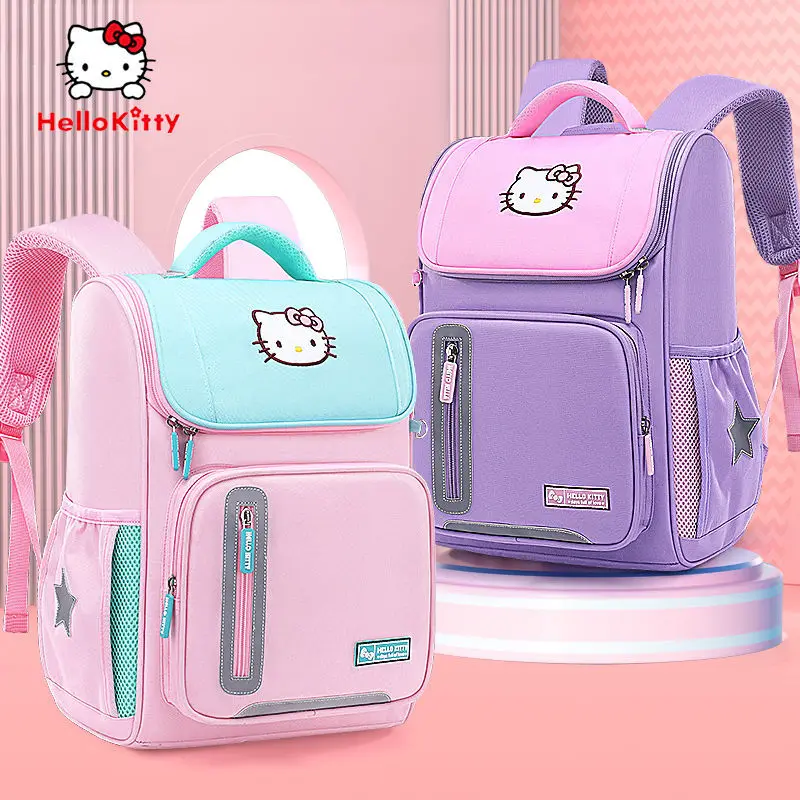 Sanrio Hello Kitty Bag Schoolbag Primary School Girls Girls Lightweight and Large Capacity Spine Protection Backpack