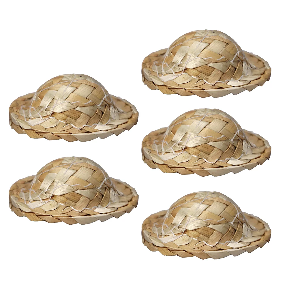 5 шт. соломенная шляпа для девочек-принцесс