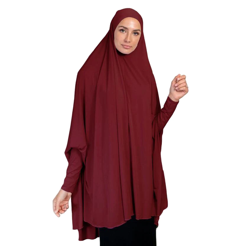 

Large Khimar Muslim Prayer Garment Hijab Overhead Women Burqa Ramadan Islam Arabic Full Cover Scarf Head Niqab Clothing Worship