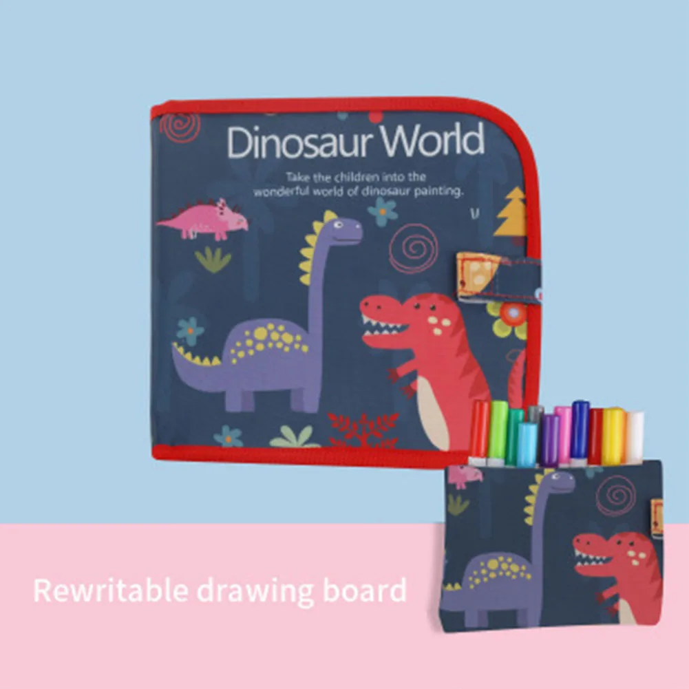 

Cloth Cute Drawing Book Set Writing Board Children Gift Easy To Wipe Colorful Pens Cartoon Reusable Toddler Dust Free DIY Toys