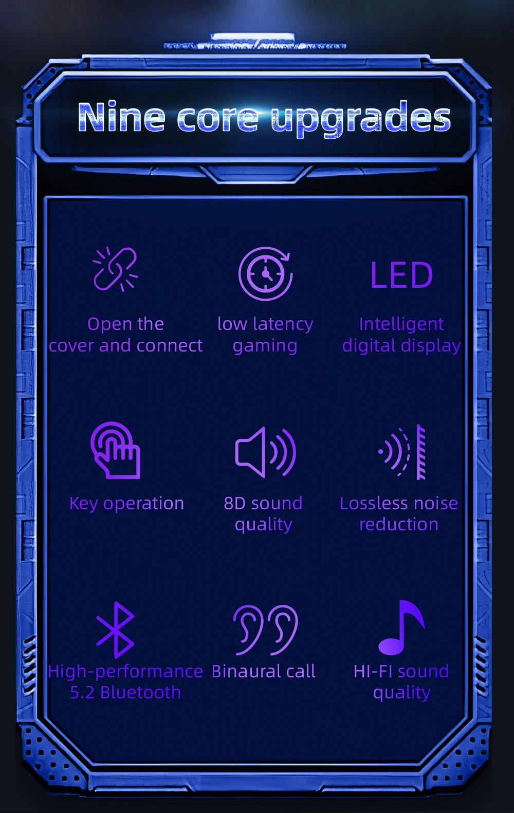 Tws Y80 Bluetooth 5.1 Wireless Headphones Charging Case 9D Stereo Sports Waterproof Headphones with Microphone for IOS/Android