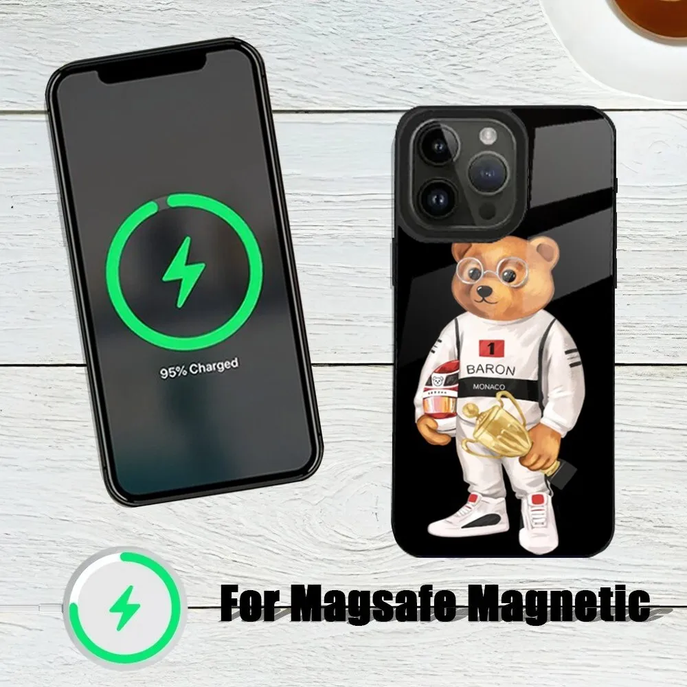 Новый чехол для телефона B-Baron Filou B-Bear iPhone 15 14 13 12 11 Plus Pro Max Mini Magsafe с магнитной