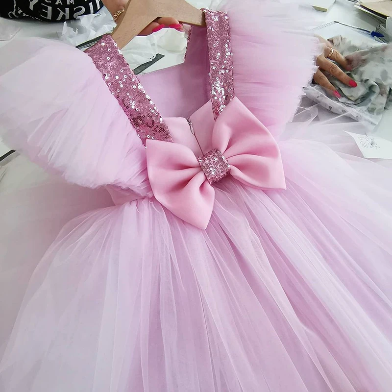 Đầm Bé Gái Công Chúa Đầm Dự Tiệc Trẻ Em Tốt Nghiệp Tối Tutu Áo Choàng Trẻ Em Sinh Nhật Nghi Lễ ĐẦM Cho 3-8 Yrs