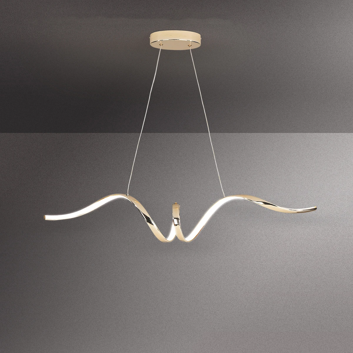 

Light Luxury Led Dining Table Pendant Lamp Home Indoor Decor Lighting Lamp Dining Room Long Chrome Gold Electroplated Chandelier