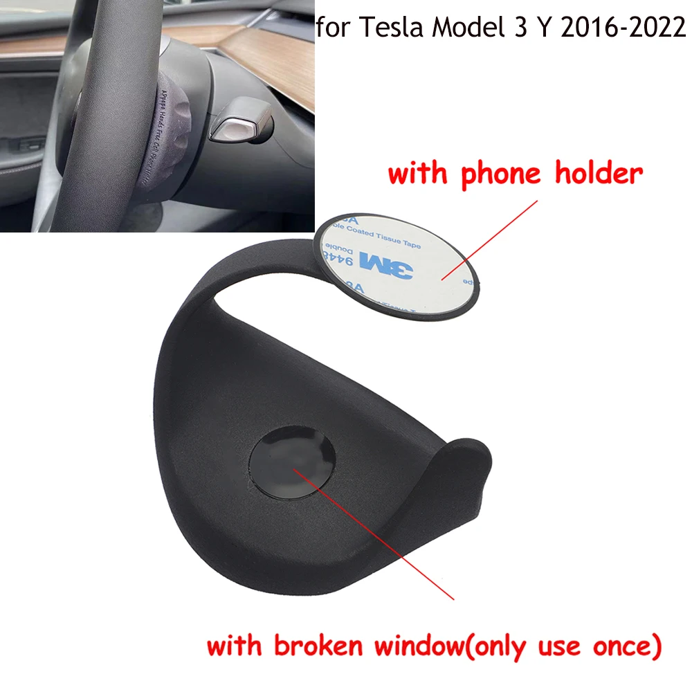 Modello 3 Y Buddy volante Booster Ring peso pilota automatico con finestra rotta/supporto per telefono per Tesla Model 3 Y 2016-2022