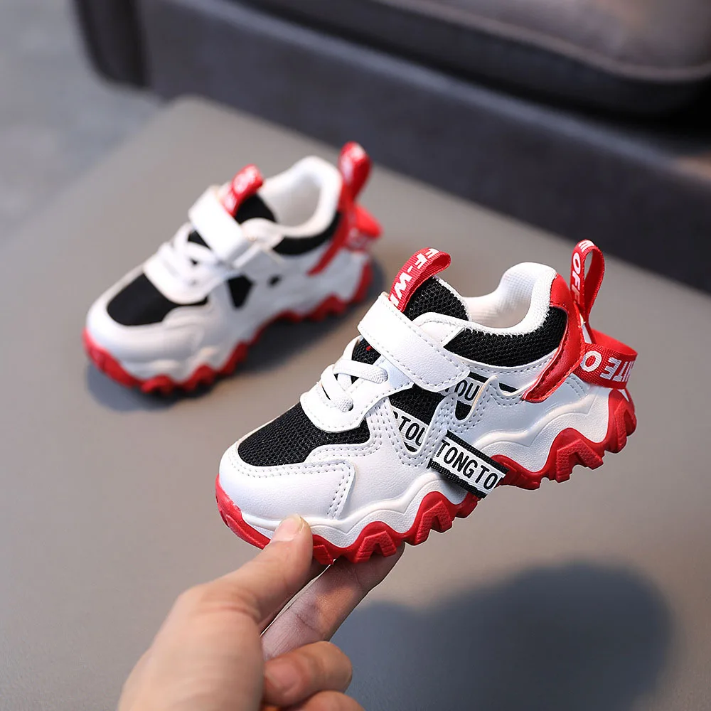 

Spring Sport Shoes For Children Printed Trend Fashion Running Tennis Footwear For Kids Anti-slippery Soft-soled Summer Sneakers