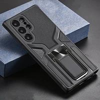 car holder magnetic case for samsung galaxy s22 ultra s21 fe s20 plus note 20 a12 a52 a42 carbon fiber armor phone cover