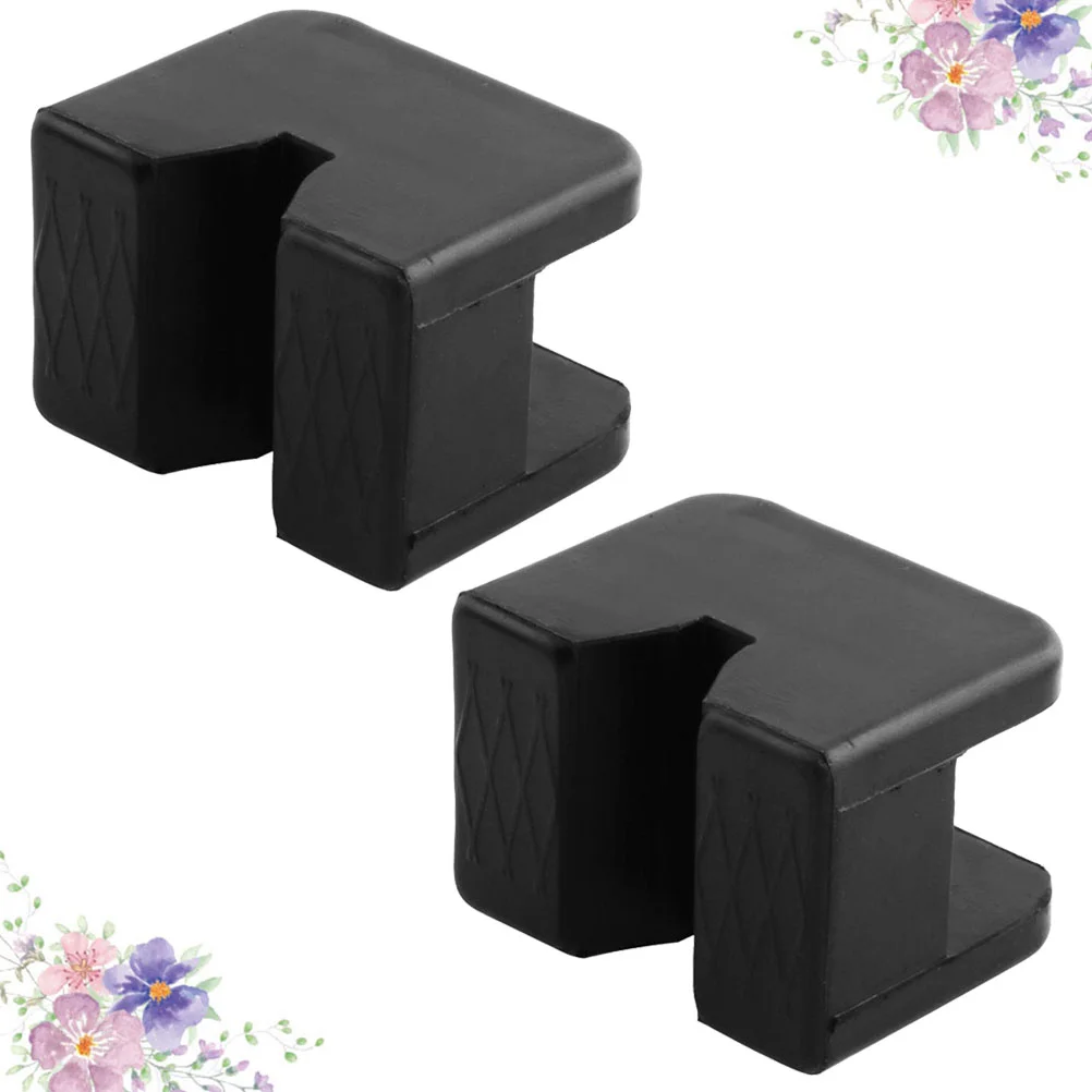 

2 PCS Scissor Jack Car Mount Rubber Pad Stands 3 Ton Elevator Brackets 6 Pads Rail Frame Lifting