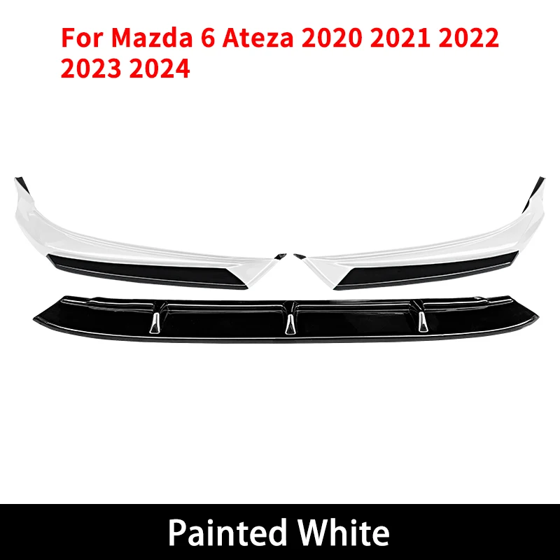 

Подходят для Mazda 6 atein 2020-2021, для замены спойлера для губ, бампера с защитой от столкновений, полоски против царапин, глянцевые черные аксессуары