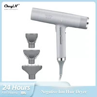 ckeyin professional hair dryer negative ion low noise blower hot cold air blow dryer intelligent memory hairdryer 3 speed 1400w