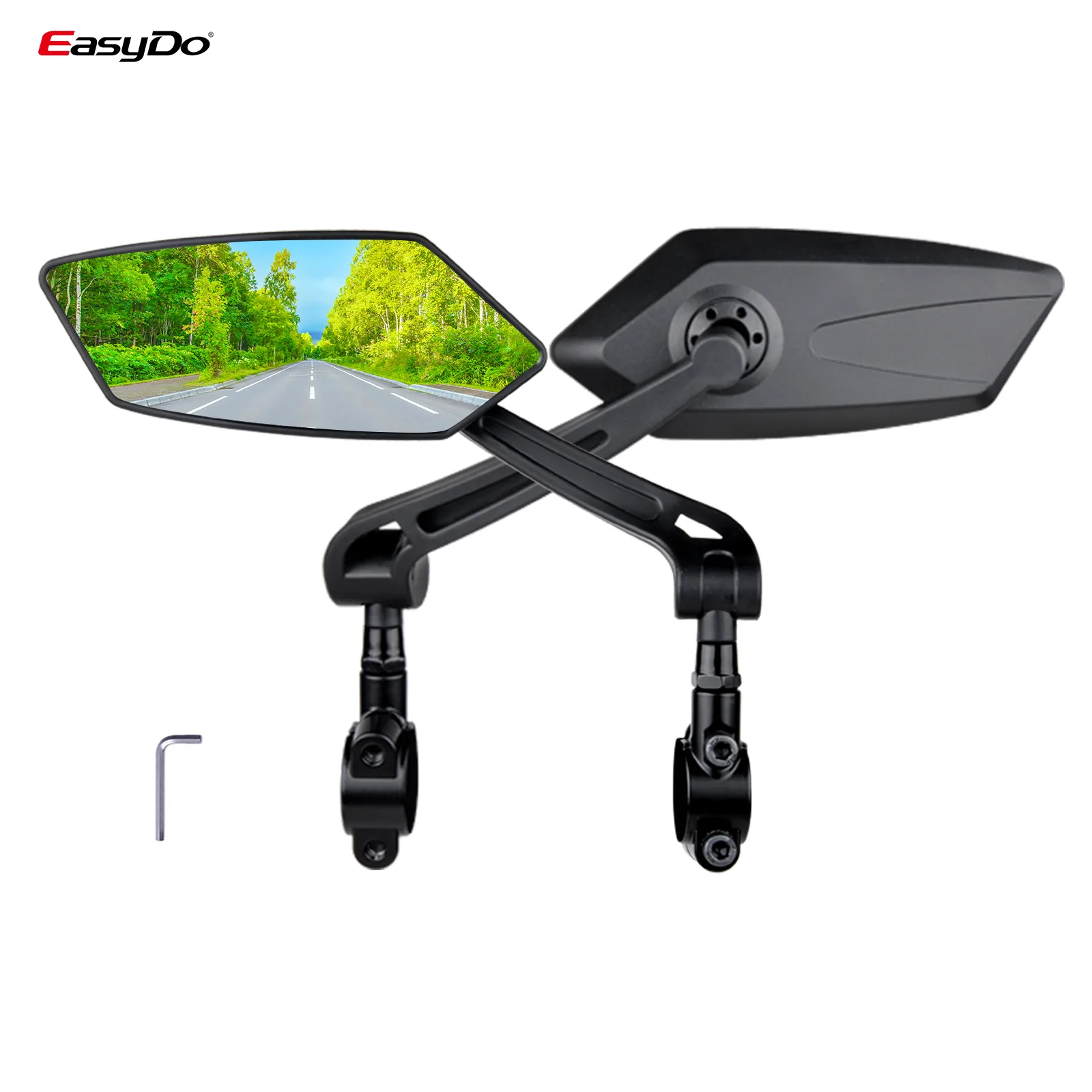 EasyDo Bike Rear View Mirror Wide Range 360 Degree Rotate Reflector for MTB Bicycle Flexible Safety Sight Cycling Accessories