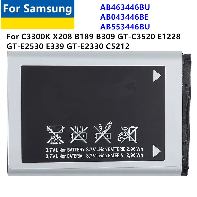 AB463446BU AB043446BE AB553446BU аккумулятор для Samsung C3300K X208 B189 B309 GT-C3520 E1228 GT-E2530 E339 C5212