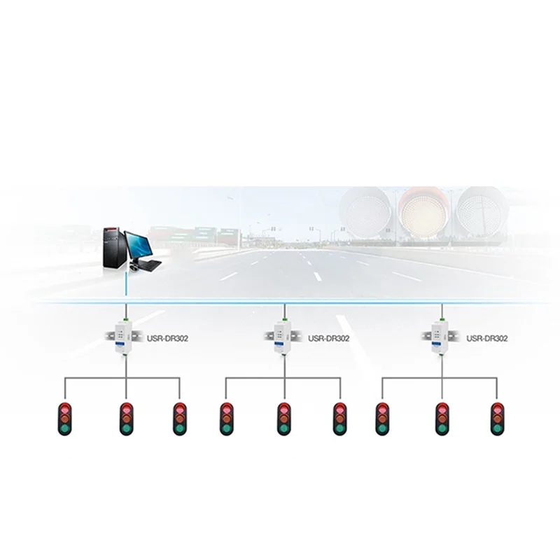 Серверный модуль DR302 с Din-рейкой RS485 на Ethernet TCP IP