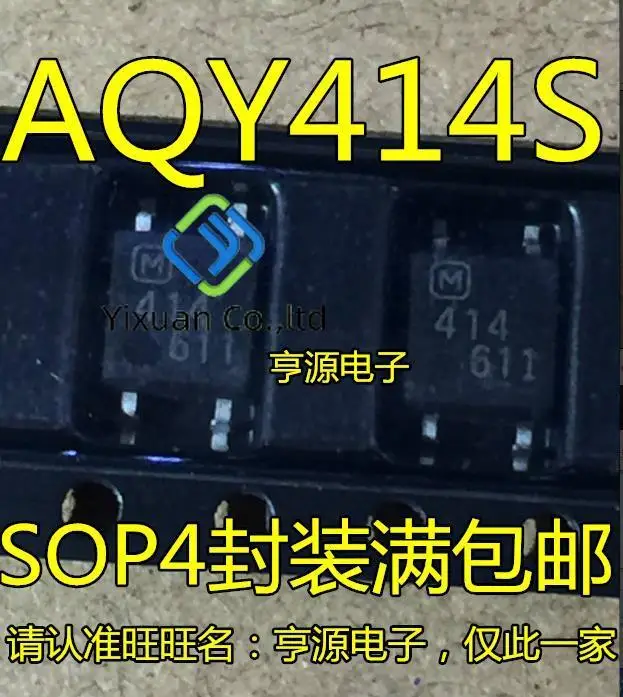 10pcs original new AQY414S SOP-4 AQY414 414 optocoupler IC