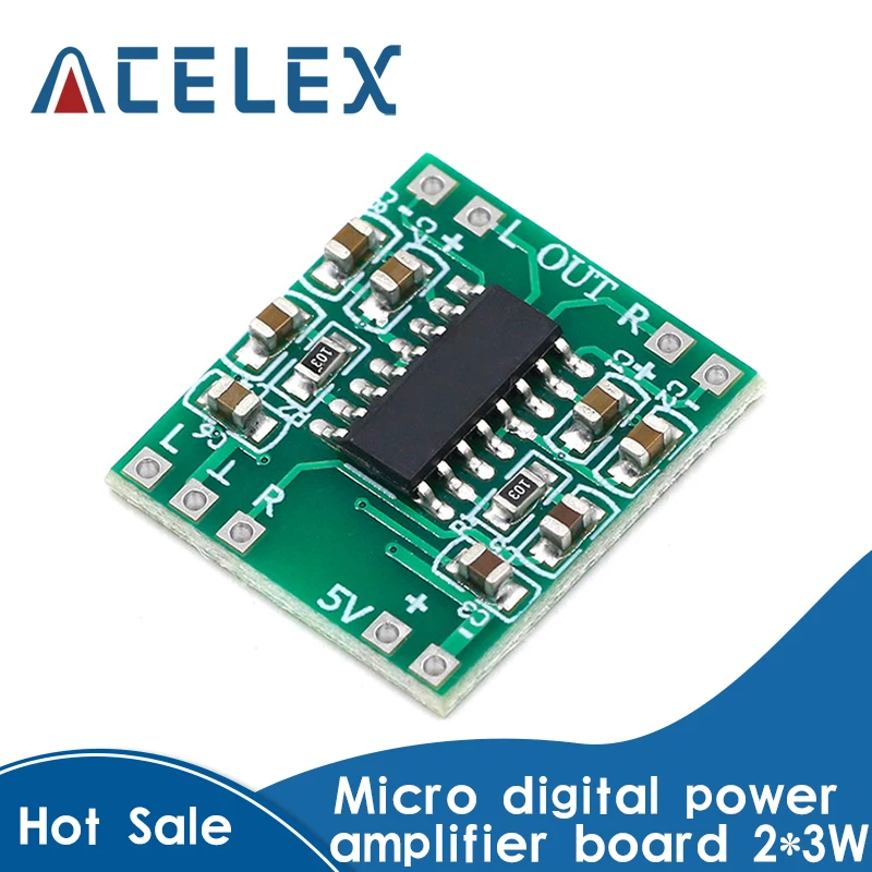 

10PCS PAM8403 module Super digital amplifier board 2 * 3W Class D digital amplifier board efficient 2.5 to 5V USB power supply