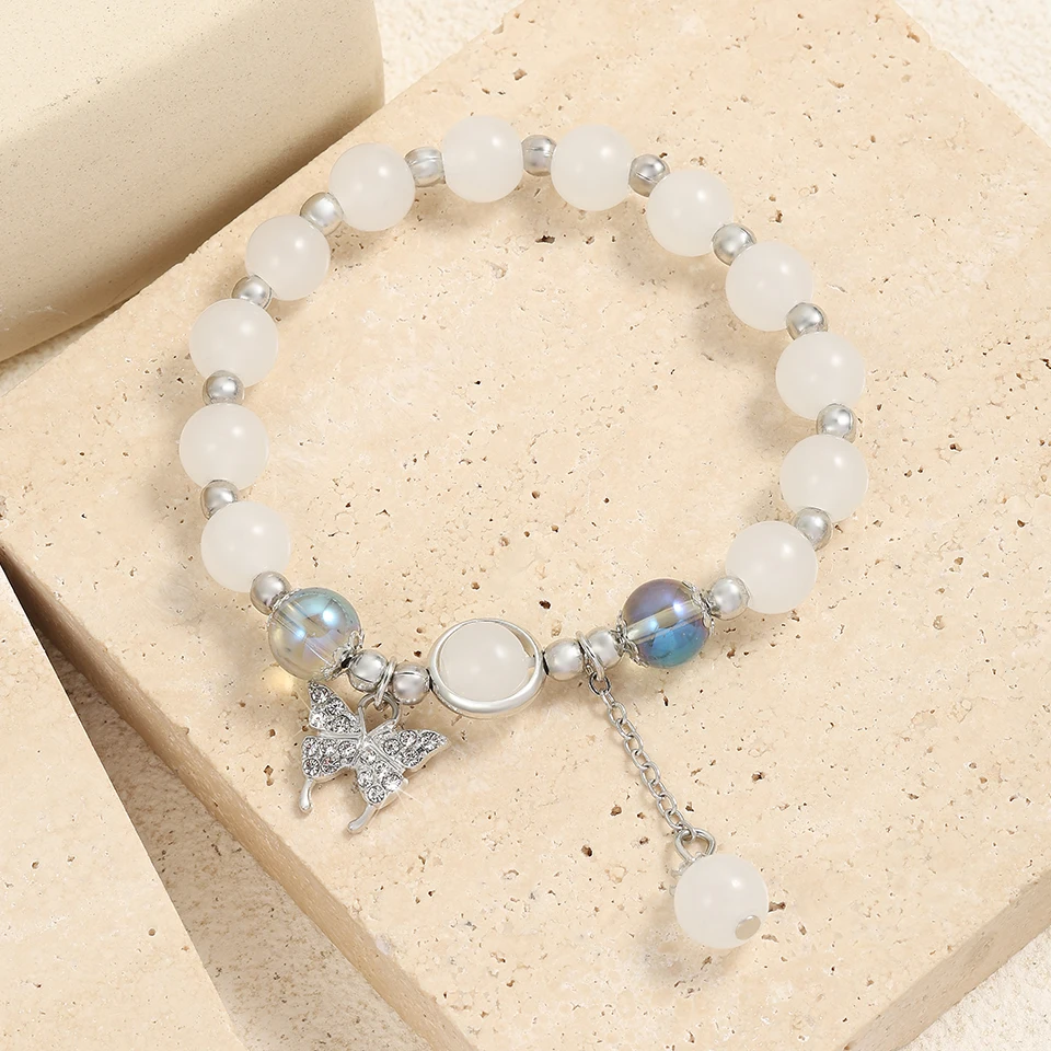 Новинка 2024 браслет FEEHOW с бусинами в виде ледяных трещин для женщин блестящий