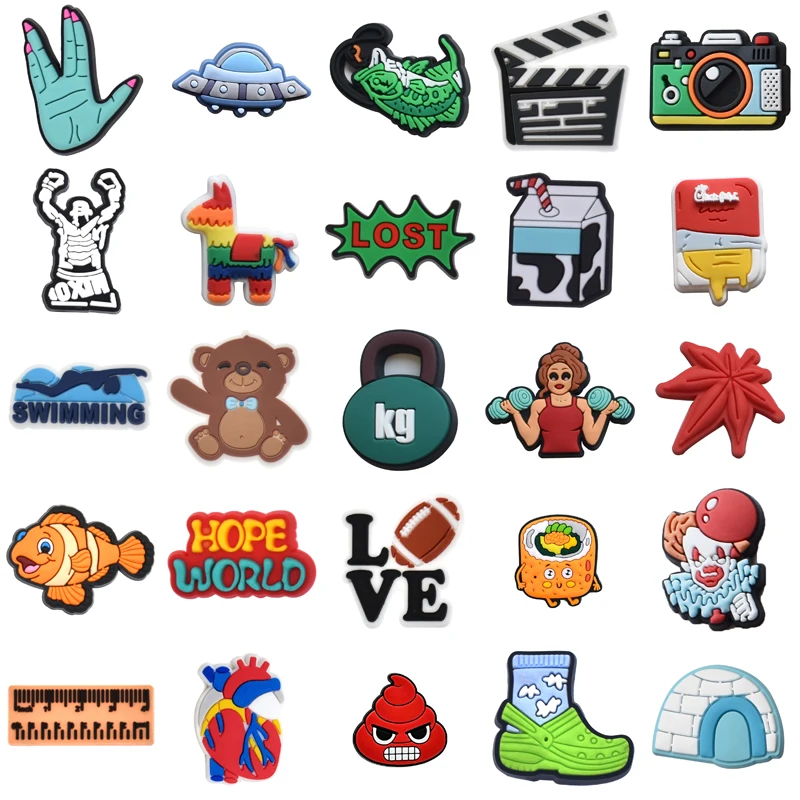

Boy Girl Para Pins Men Packs Wholesale Bulk Women Charm Set Jeans Kids Shoes Accessories Decorations for Crocs Shoe Charms Gifts