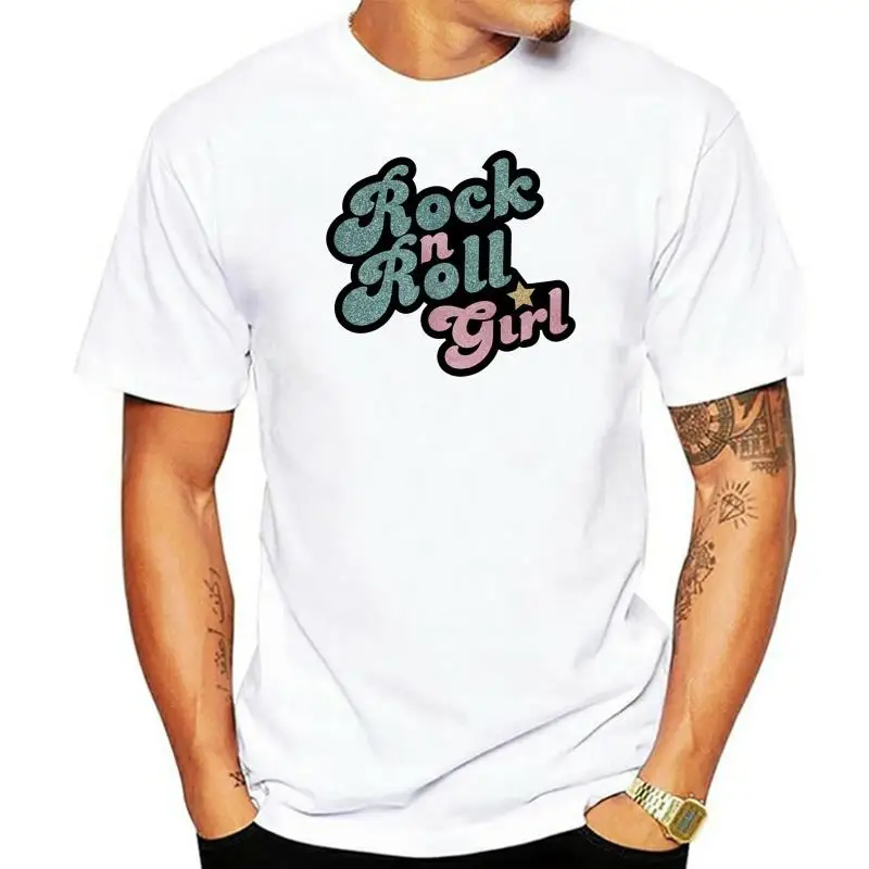 

Мужская футболка с коротким рукавом Rock n Roll Girl унисекс футболка женская футболка