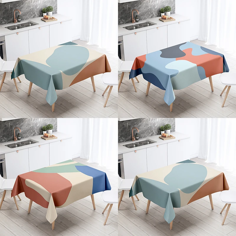 

Abstract line tablecloth home anti-fouling and waterproof dining table decoration rectangular kitchen fireplace countertop