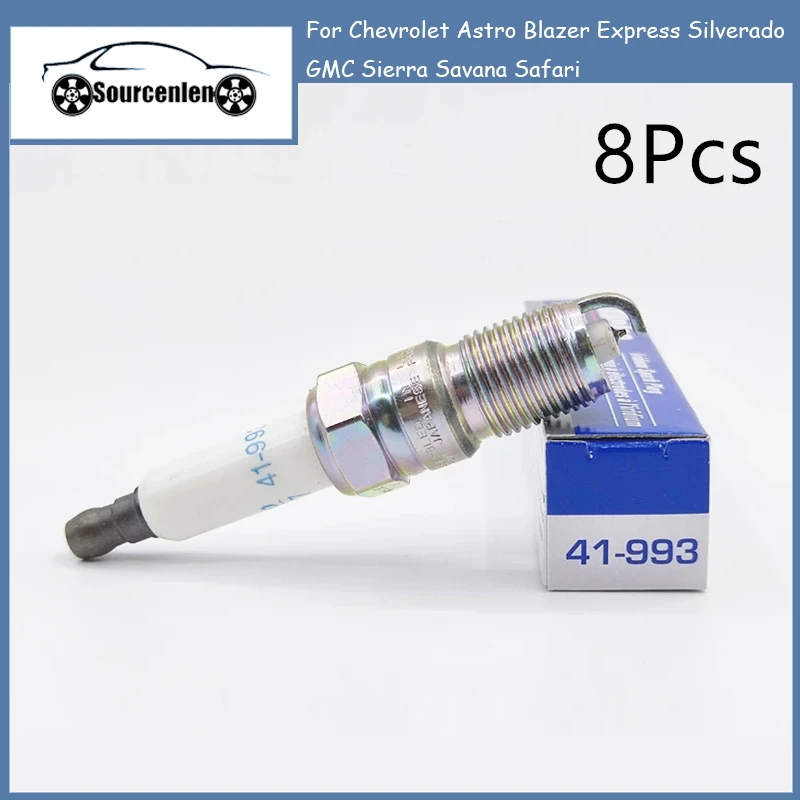 

8 шт. 41-993 иридиевая Свеча зажигания подходит для Chevrolet Astro Blazer Express Silverado GMC Sierra Savana Safari 41-939 19256067 41193